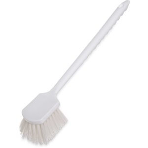 Carlisle Sparta Utility Scrub Brush, 20" x 3", White, 6 Brushes (4050102)