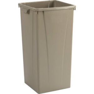 Centurian 23 Gallon Square Tall Trash Can, Beige, 4 Cans 34352306