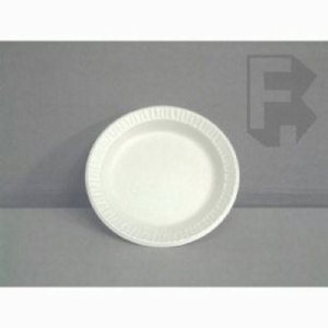 6 White Non-Laminated Foam Plate 1000/case