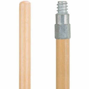 Libman 60" Zinc Thread Wood Handle, 12 Broom Handles (LIBMAN 602)