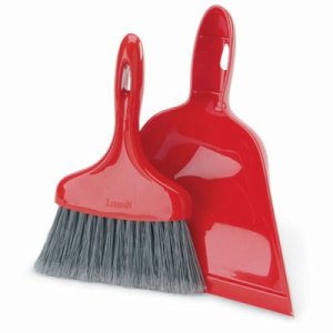 Libman Dust Pan with Whisk Broom, Red, 6 Broom & Dust Pan Sets (LIBMAN 906)