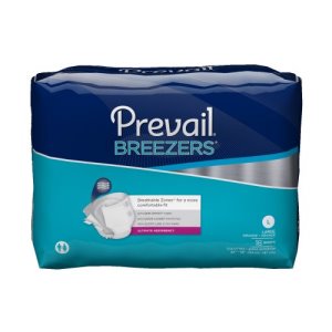 Prevail® Breezers® Incontinence Brief, Blue, Large, 72/Case (554688_CS)