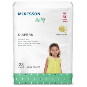 McKesson Baby Diaper, Size 6, 4/Case (1144479_CS)