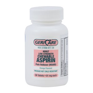 Geri-Care® Aspirin Pain Relief, 36 Chewable Tablets Per Bottle 555693_BT