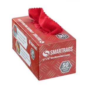 Monarch Brands Smart Rags Microfiber Cloths 12x12 Red (1 Box of 50 ...