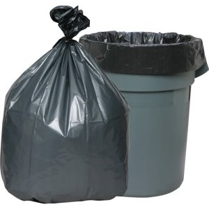 60 Gallon Silver Garbage Bags, 39x56, 1.55mil, 50 Bags (GJO70343)
