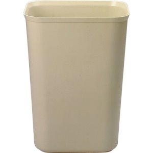 Lavex Janitorial 13 Qt. / 3 Gallon Beige Rectangular Wastebasket