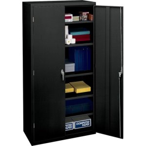 Assembled Jumbo Steel Storage Cabinet, 48w x 24d x 78h, Putty