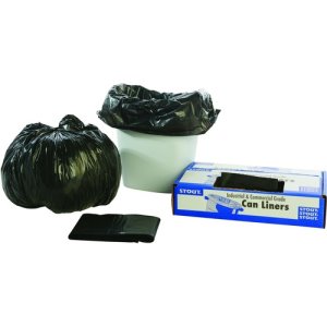 Case of 500 General Purpose 10 Gallon Black Trash Bags