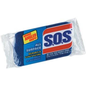 S.O.S Scrubber Sponges, All Surface, 2-1/2"x4-1/2" , Blue (CLO91017)