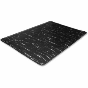 Genuine Joe Anti-Fatigue Floor Mat, 36" x 60", Black Marble, Each (GJO58841)