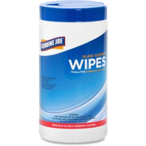Genuine Joe Glass and Surface Wipes, 6 Canisters (GJO10476CT)