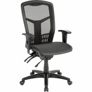 Lorell® Executive Mesh High-Back Chair, Black (LLR86905)
