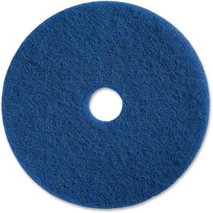 Genuine Joe 20" Medium-Duty Blue Scrubbing Floor Pad, 5 Pads (GJO90620)