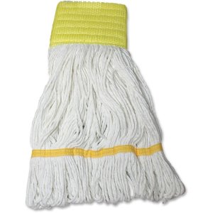 Impact Saddle-Type Wet Mop Head, Tailband, Looped-End, Small, Yellow (IMPL166SM)