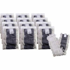 Genuine Joe 48" Disposable Cotton Dust Mop Refills, 12 Refills (GJO00485CT)