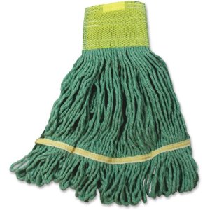 Impact Saddle Wet Mop Heads, Looped, Small, Green, 12 Mop Heads (IMPL281SMCT)