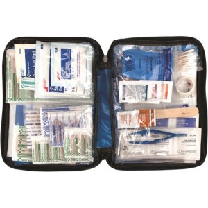 First Aid Only First Aid Kit, 138 Pc, Fabric, Blue (FAO428)