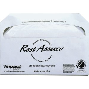 Impact Products Toilet Seat Covers, Half-folded, 4 Boxes, White (IMP25130873)
