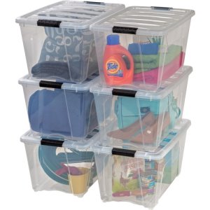 Stack and Pull Latching Flat Lid Storage Box by IRIS IRS100243