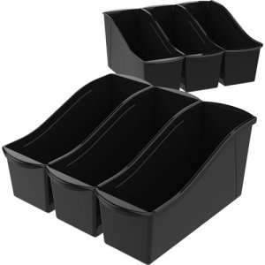 Storex Storage Bins, 5-1/2 Gallon, Assorted Colors, Case of 6