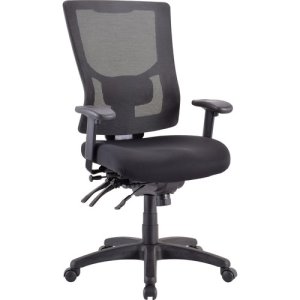 Lorell® Executive Chair, High-Back, 25-1/5"Wx24"Lx43-7/10"H, Black (LLR62000)