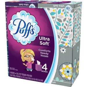 Puffs Plus Lotion 2-Ply Facial Tissue, White, 24 Boxes (PGC39383)