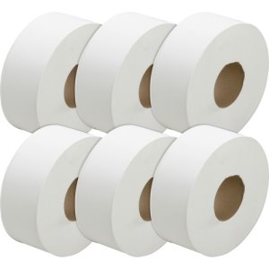 SKILCRAFT Toilet Tissue, Jumbo, 1-Ply, White, 6 Rolls (NSN3786218)
