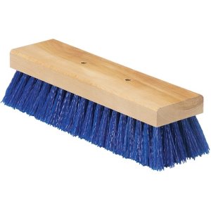 SKILCRAFT Deck Brush, F/Outdoor Use, Poly Bristles, 10" , Blue (NSN6827628)