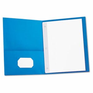 Universal Two-Pocket Portfolios, Light Blue, 25 Portfolios (UNV57115)