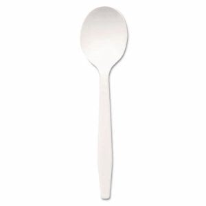 Dixie® Plastic Utensils, Medium-Weight Knives, White, Box Of 100