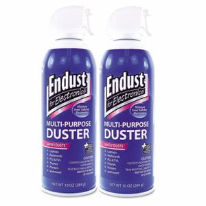 Endust Compressed Air Duster for Electronics, 10-oz., 2/Pack (END11407)