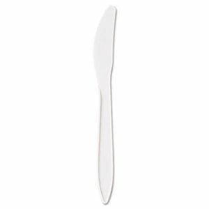 GEN Mediumweight Polypropylene Plastic Cutlery, 1,000 Knives (GEN PPKN)