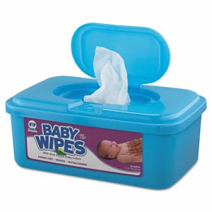 Royal Paper Baby Wipes, Unscented, 80 Wipes, 12 Tubs (RPP RPBWU-80)