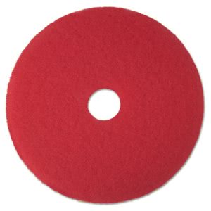 3M Red 15" Floor Buffing Pad 5100, Synthetic Fibers, 5 Pads (MMM08390)