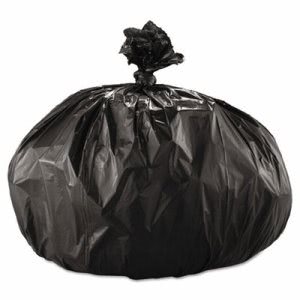 60 Gallon Black Garbage Bags, 43x47, 2mil, 100 Bags (BWK 522)