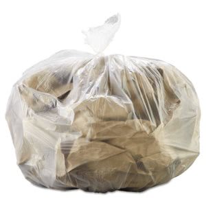 33 Gallon Natural Trash Bags, 33x40, 10mic, 500 Bags (JAGH334010)