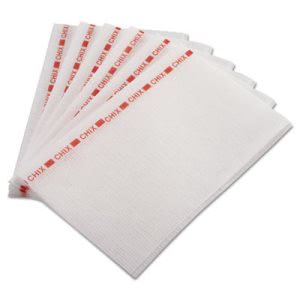 Chix White and Red Food Service Towels, 150 Towels (CHI8242)