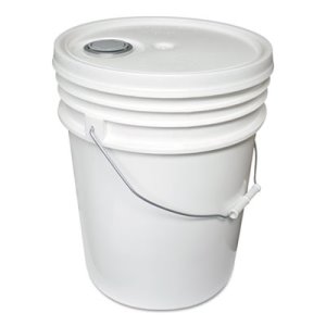 Impact Utility Bucket w/Lid, Polyethylene, 5gal, White (IMP5515)
