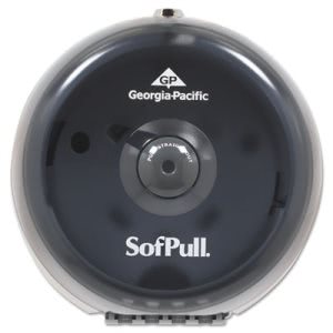 Georgia Pacific SofPull Mini Centerpull Bath Tissue Dispenser, Smoke (GPC56513)