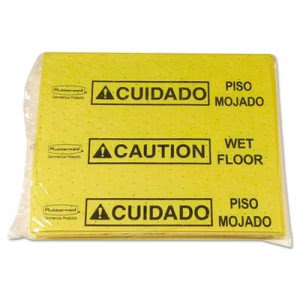 Rubbermaid 4253 Over-The-Spill Pad Tablet, Yellow/Black, 25 Pads (RCP4253YEL)