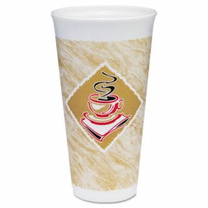 Dart Cafe G 20-oz. Thermo-Glazed Foam Cups, 500 Cups (DCC 20X16G)