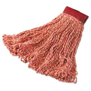 Rubbermaid D253 Super Stitch Blend Mop Heads, Red, Large, 6 Mops (RCPD253RED)