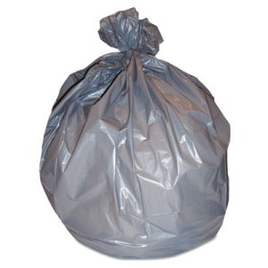 30 Gallon Gray Garbage Bags, 0.65mil, Gray, 250 Bags (HERH6036SG)