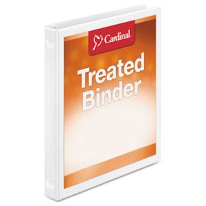 Cardinal Antimicrobial ClearVue 5/8" Locking Round Ring Binder, White (CRD32250)
