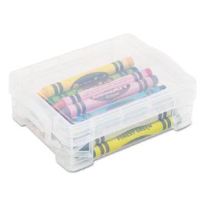 Advantus Super Stacker Crayon Box, Durable Clear Plastic (AVT40311)