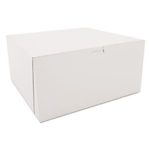 Sct Tuck-Top Bakery Boxes, White, Paperboard, 12 x 12 x 6, 50/Carton (SCH0989)