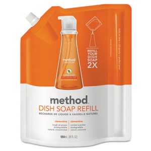Method Dish Pump Refill, Clementine Scent, 36 oz Pouch (MTH01165)