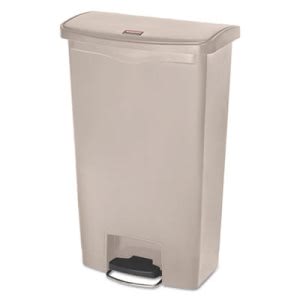 Rubbermaid 1883460 Slim Jim Step-On 18 Gallon Container, Beige (RCP1883460)