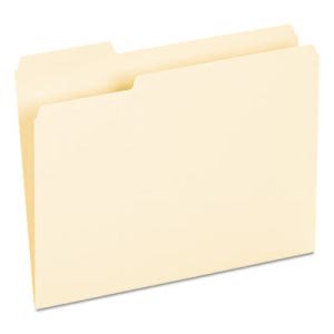 Universal Recycled File Folders, 1/3 Cut Top Tab, Ltr, 100/BX (UNV12213)
